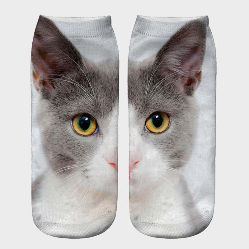 🔥Saldi natalizi 49% di sconto🎄Calzini stampati in 3D con motivo occhi di gatto😺
