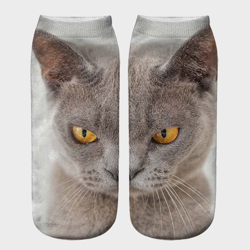 🔥Saldi natalizi 49% di sconto🎄Calzini stampati in 3D con motivo occhi di gatto😺