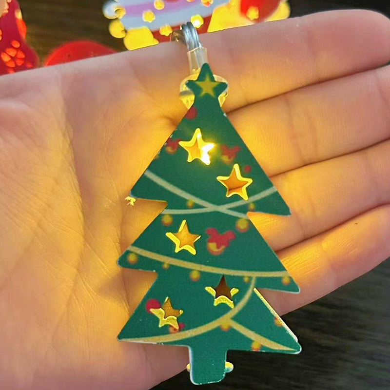 🎄 Catena luminosa decorativa natalizia a LED in ferro