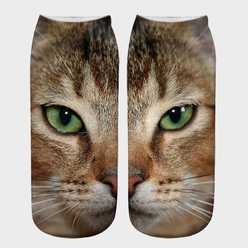 🔥Saldi natalizi 49% di sconto🎄Calzini stampati in 3D con motivo occhi di gatto😺