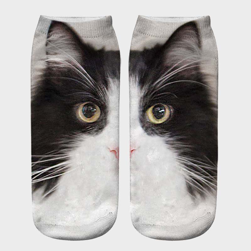 🔥Saldi natalizi 49% di sconto🎄Calzini stampati in 3D con motivo occhi di gatto😺