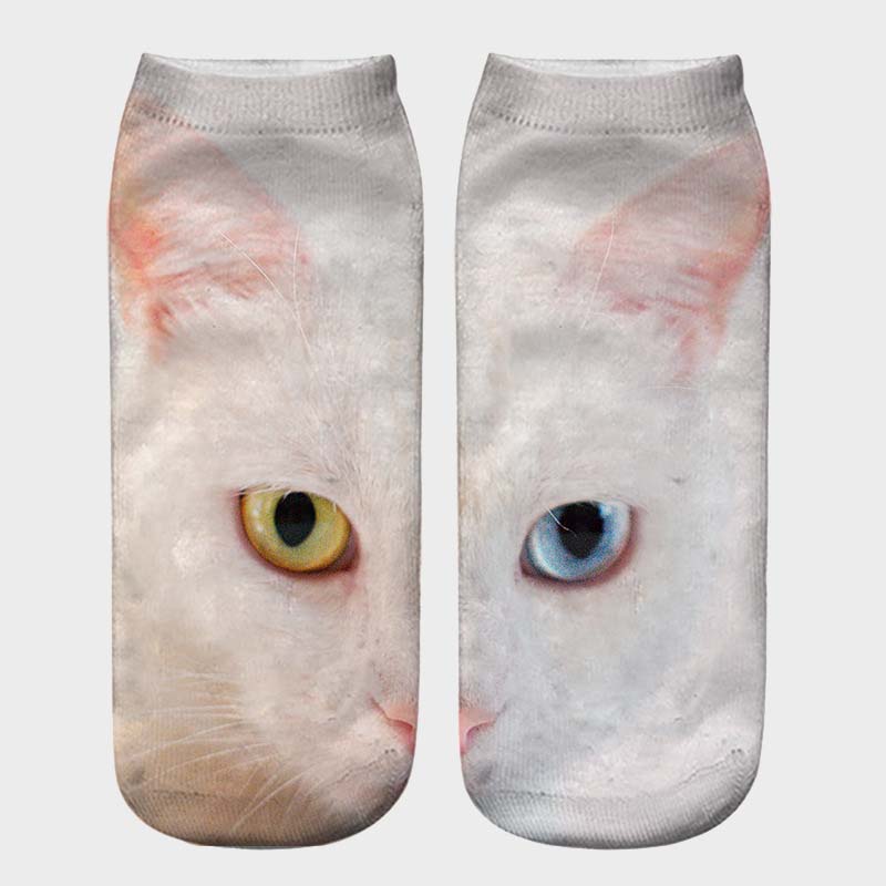 🔥Saldi natalizi 49% di sconto🎄Calzini stampati in 3D con motivo occhi di gatto😺
