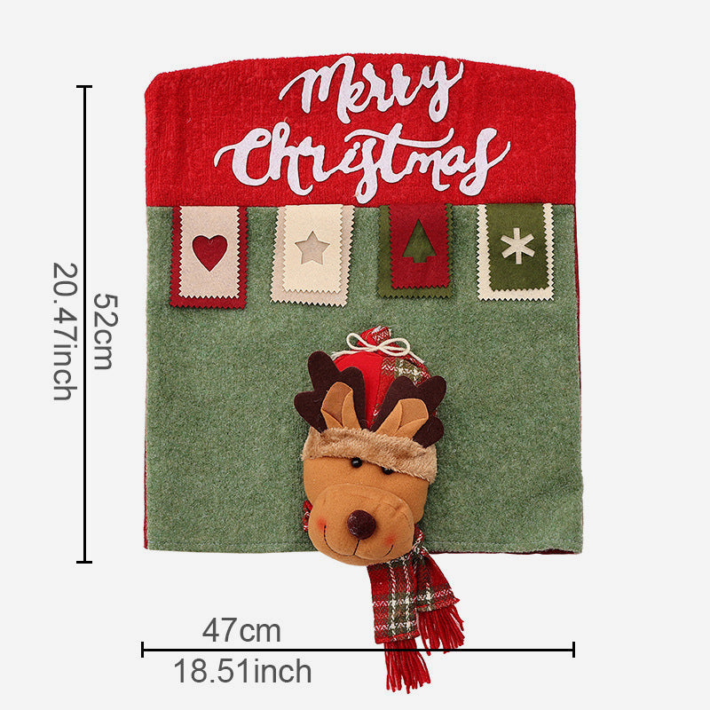 Set di sedie con decorazioni natalizie