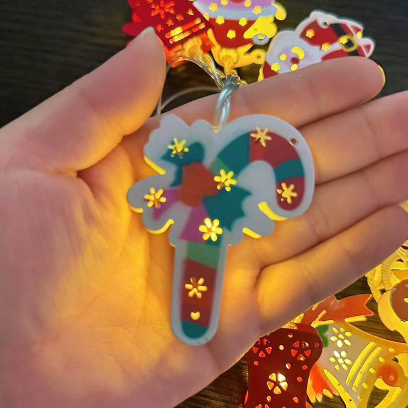 🎄 Catena luminosa decorativa natalizia a LED in ferro