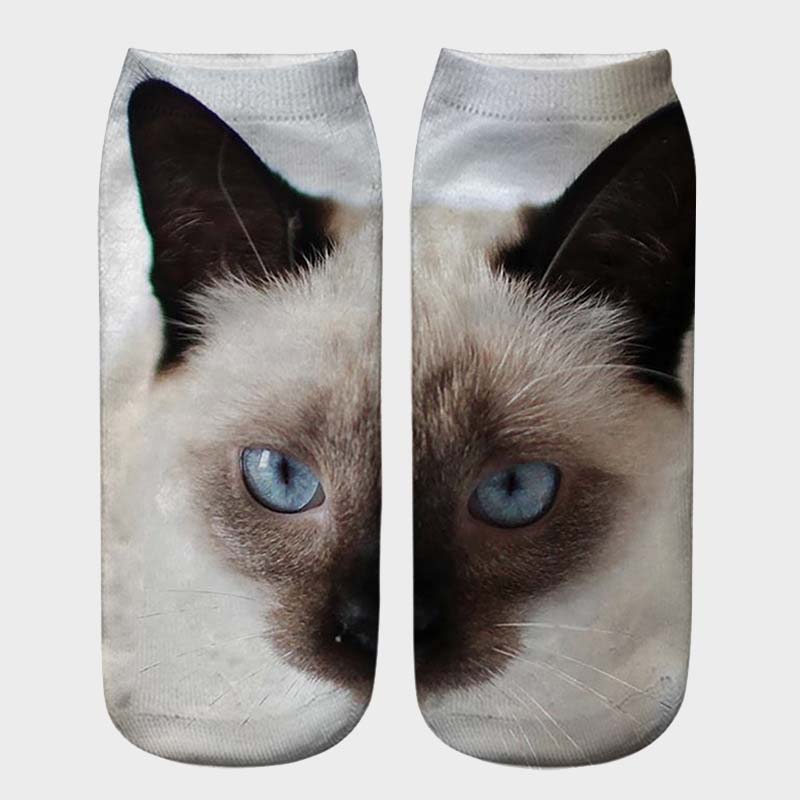 🔥Saldi natalizi 49% di sconto🎄Calzini stampati in 3D con motivo occhi di gatto😺