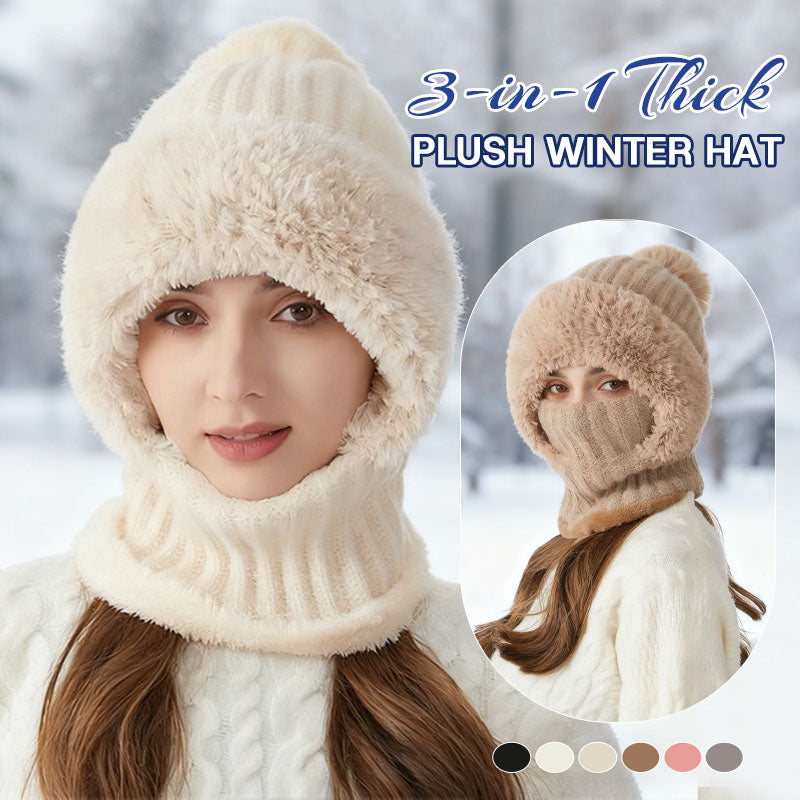 ❄️ Cappello invernale in peluche spesso 3 in 1🧣