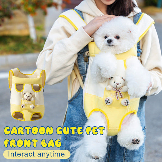 Borsa frontale con simpatico animale domestico disegnato