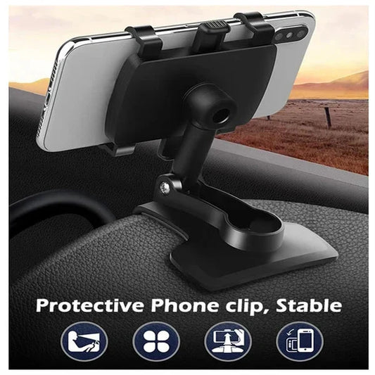Porta telefono multifunzionale da cruscotto per auto a clip