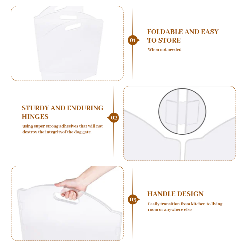 🛡️ Cancello in acrilico trasparente per animali domestici