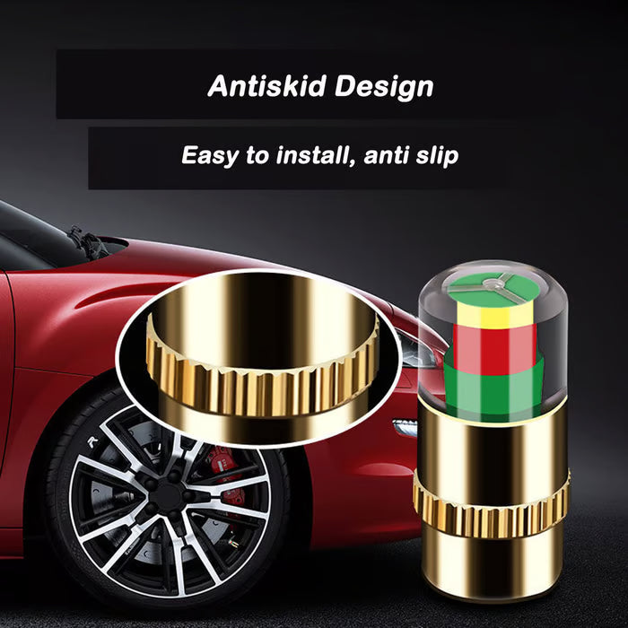 4 pezzi tappi per valvole di monitoraggio della pressione dei pneumatici dell'auto