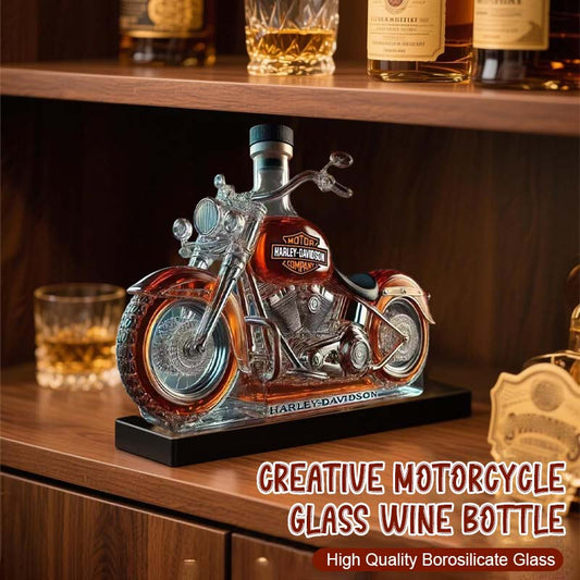 Bottiglia di vino creativa a forma di motocicletta