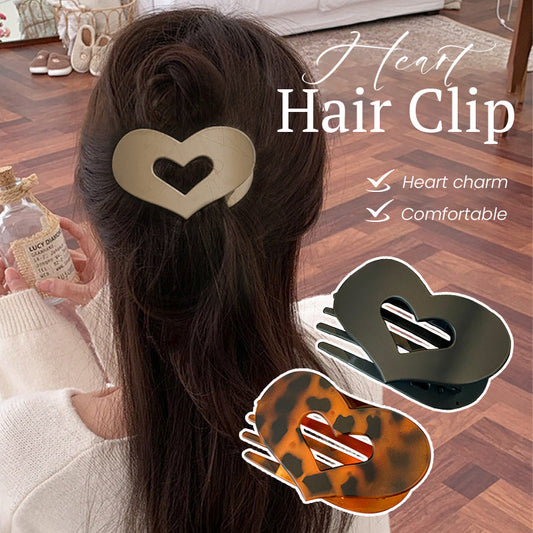 💛Fermaglio per capelli con cuore leopardato