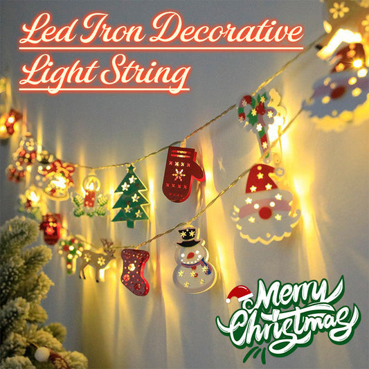 🎄 Catena luminosa decorativa natalizia a LED in ferro