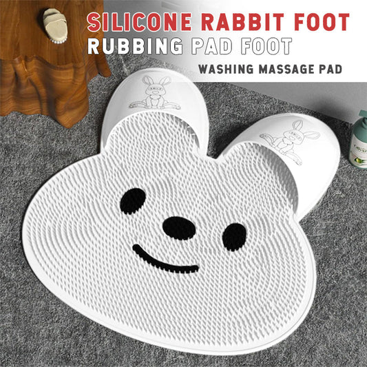 Cuscinetto di massaggio per piedi di coniglio in silicone Cuscinetto di massaggio per piedi di lavaggio