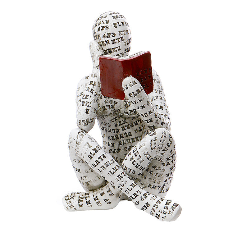 📚Statua moderna nordica di una donna che legge