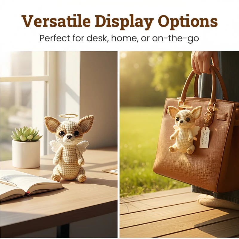 🐕👼 Cagnolino angelo lavorato all'uncinetto a mano: un ricordo personale per commemorare e celebrare il proprio animale domestico! ✨