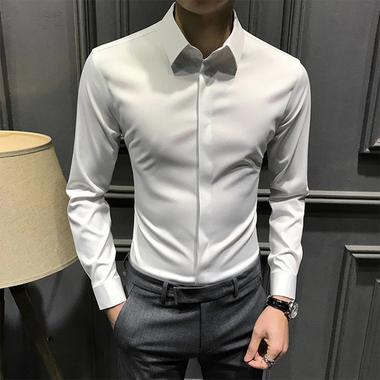Camicia da uomo button-down senza rughe