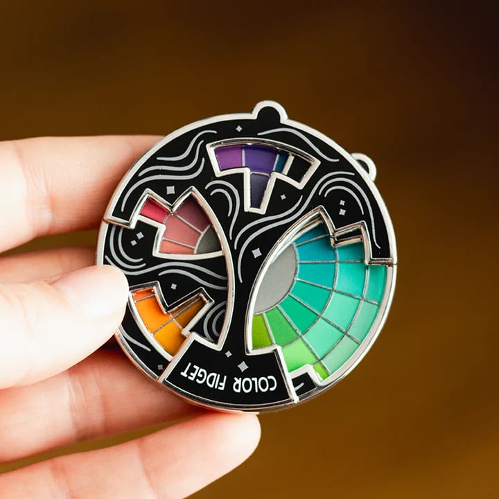 🌈Spilla smaltata Color Fidget | Una ruota di venti tonalità