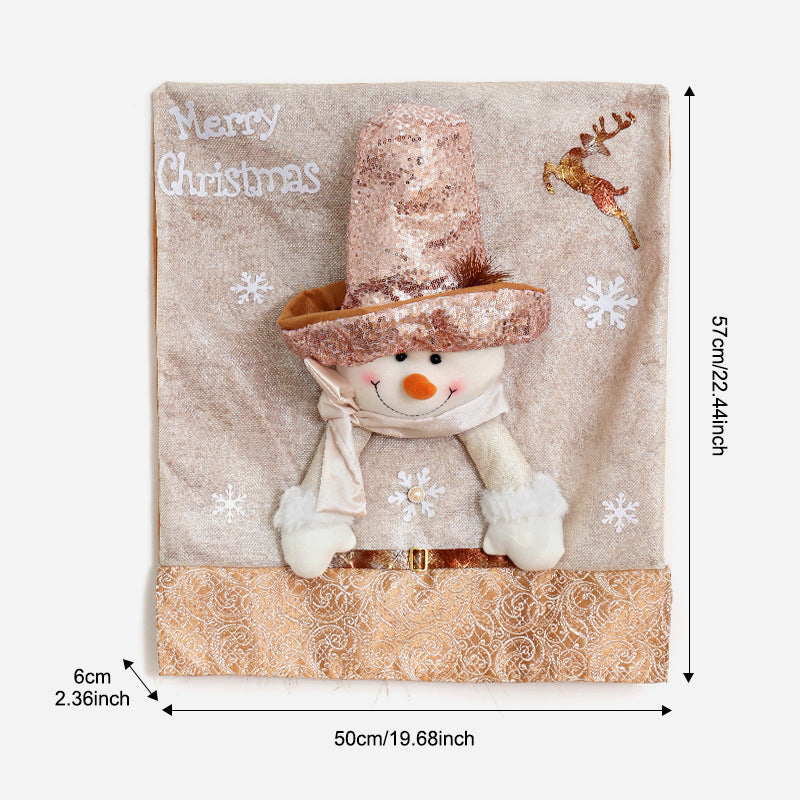 Set di sedie con decorazioni natalizie