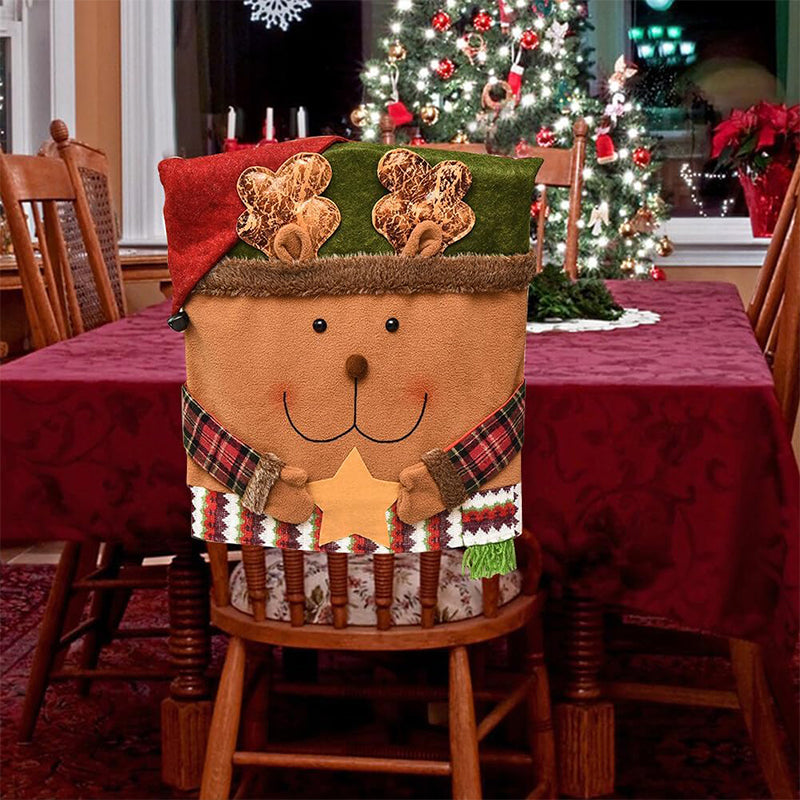 Set di sedie con decorazioni natalizie