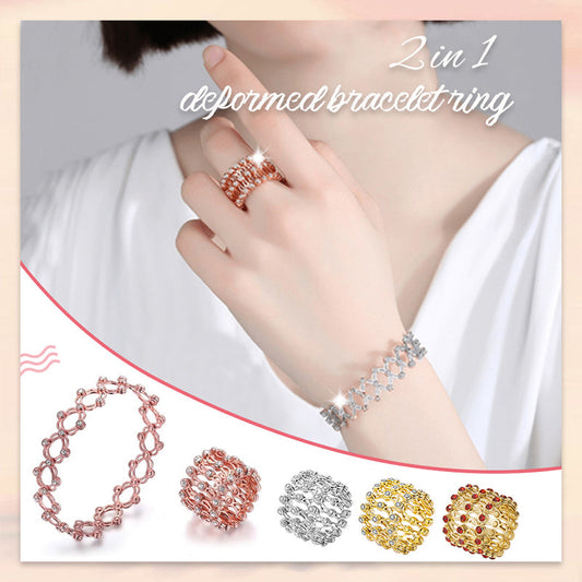 Anello bracciale trasformabile 2 in 1 regolabile