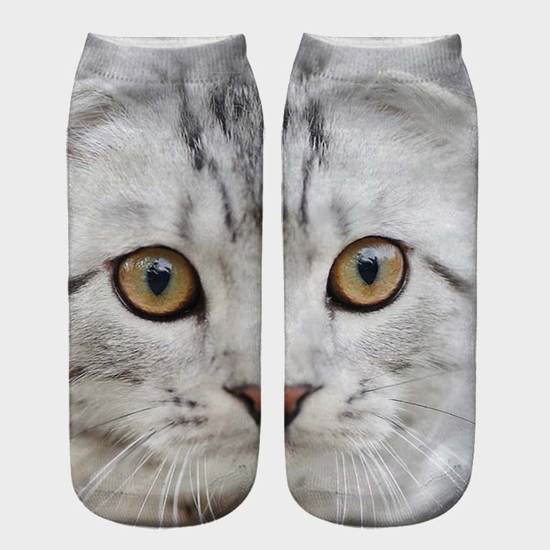 🔥Saldi natalizi 49% di sconto🎄Calzini stampati in 3D con motivo occhi di gatto😺