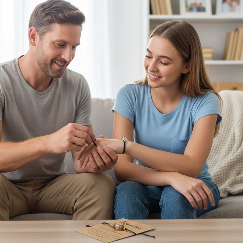 Bracciale intrecciato a mano con dodici costellazioni