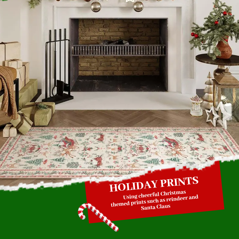 🦌Tappeto Natale Cervo Babbo Natale