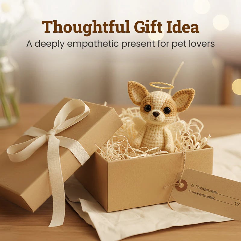 🐕👼 Cagnolino angelo lavorato all'uncinetto a mano: un ricordo personale per commemorare e celebrare il proprio animale domestico! ✨