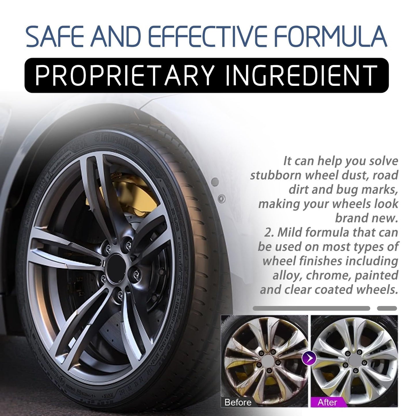 Sverniciatore ad alta efficienza per cerchioni e detergente per macchie d'acqu