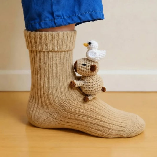 Calzini 3D in maglia con simpatici animaletti