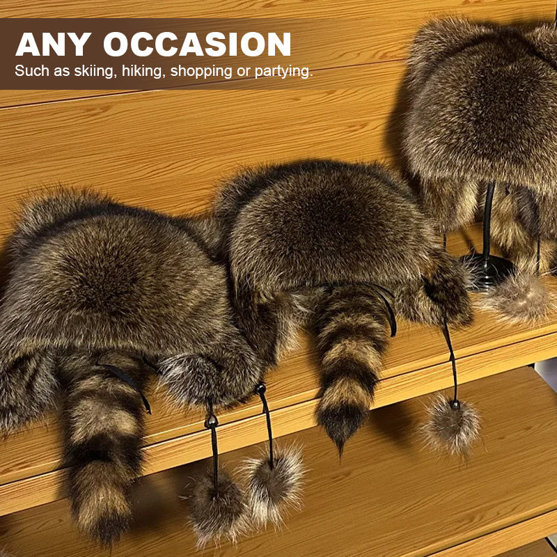 Cappello caldo imitazione procione