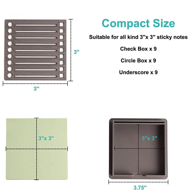 Sticky Note Holder with Stencil