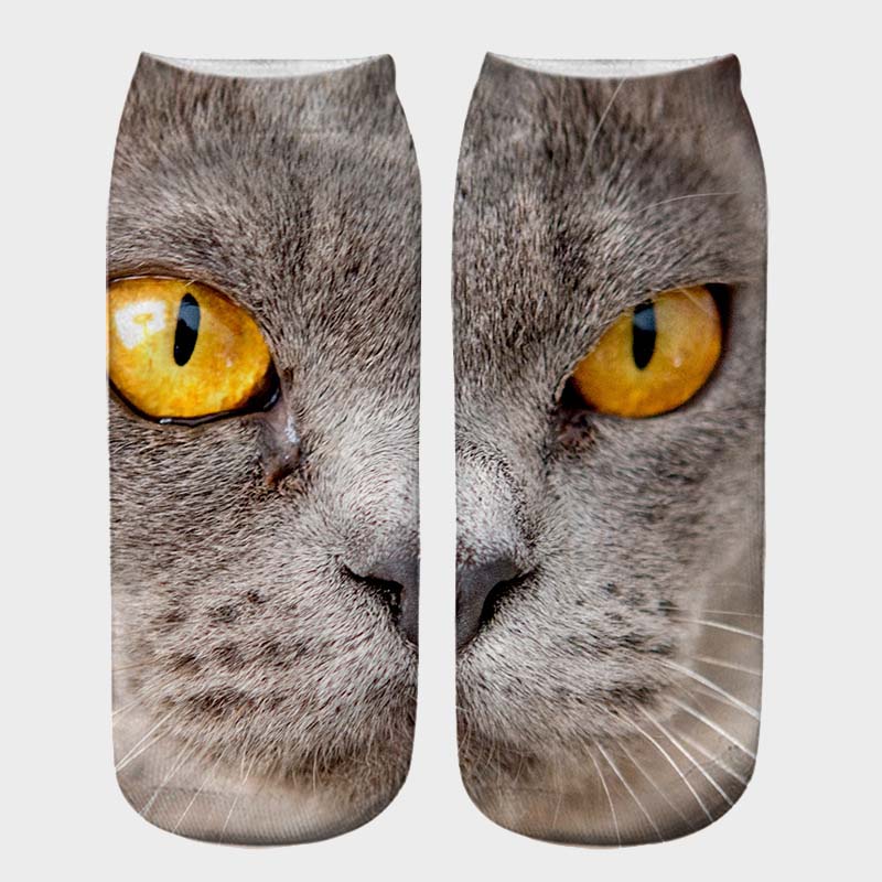 🔥Saldi natalizi 49% di sconto🎄Calzini stampati in 3D con motivo occhi di gatto😺