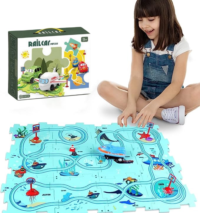🧩Set da gioco educativo per bambini con puzzle autostrada🧩