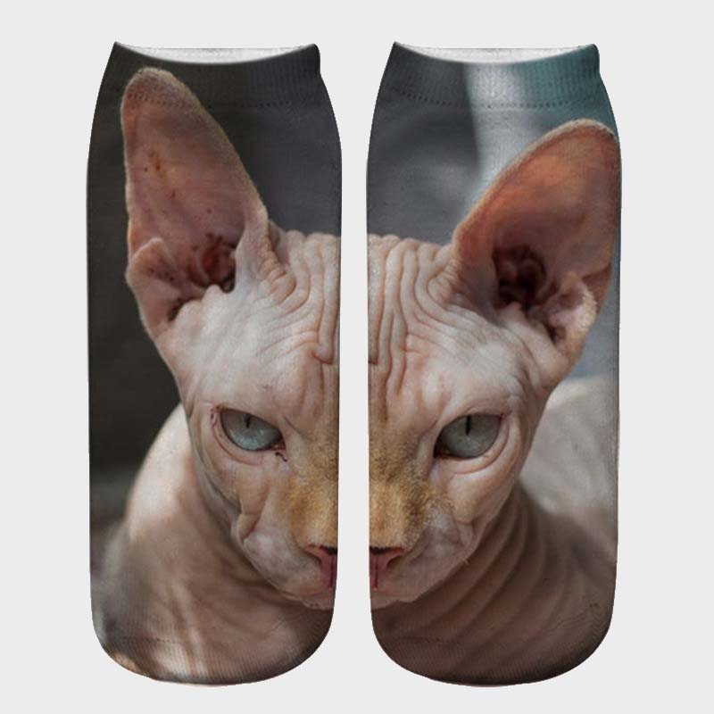🔥Saldi natalizi 49% di sconto🎄Calzini stampati in 3D con motivo occhi di gatto😺