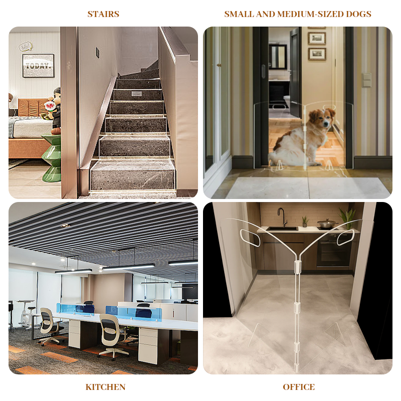 🛡️ Cancello in acrilico trasparente per animali domestici