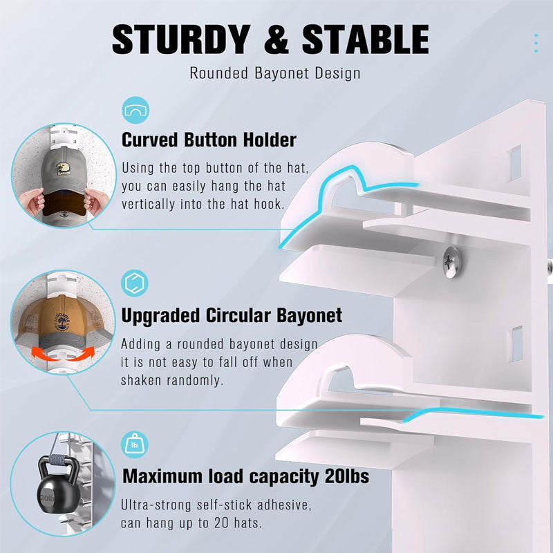 Scaffale per la conservazione dei berretti da baseball a parete