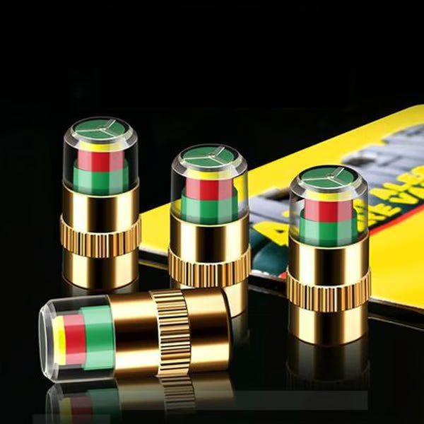 4 pezzi tappi per valvole di monitoraggio della pressione dei pneumatici dell'auto