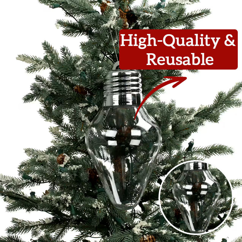 Barattolo regalo natalizio a forma di lampadina