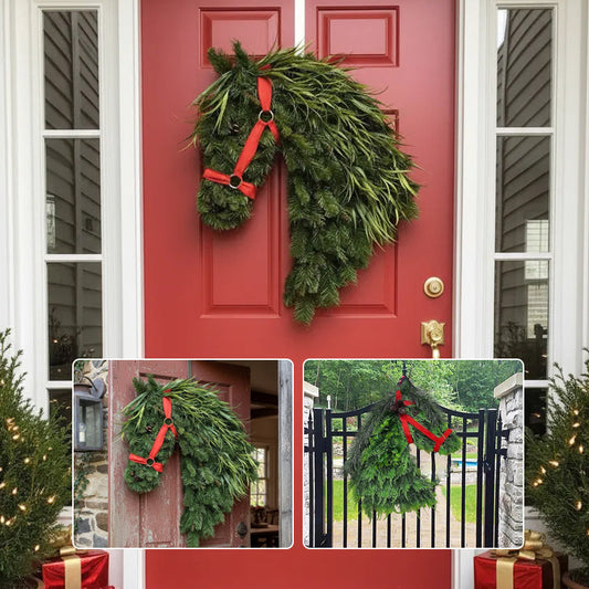 🐴Ghirlanda per porta con testa di cavallo