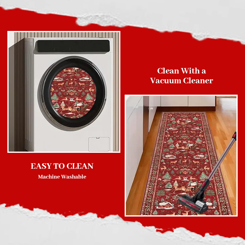 🦌Tappeto Natale Cervo Babbo Natale