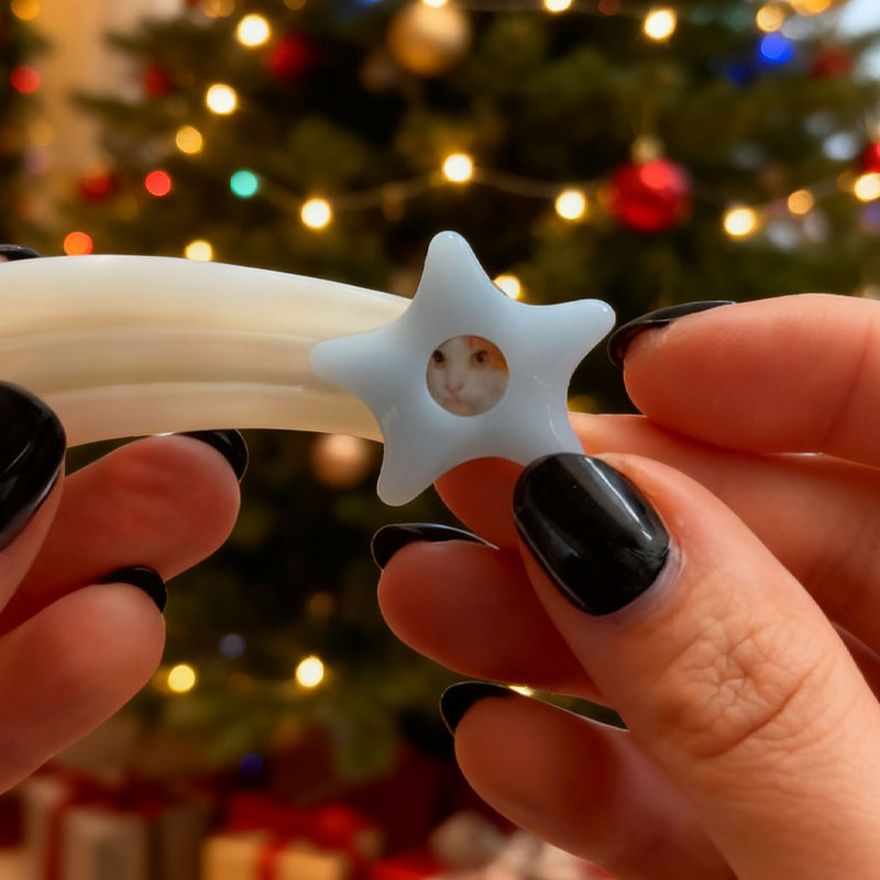 🎄✨ Fermaglio per capelli con cornice natalizi
