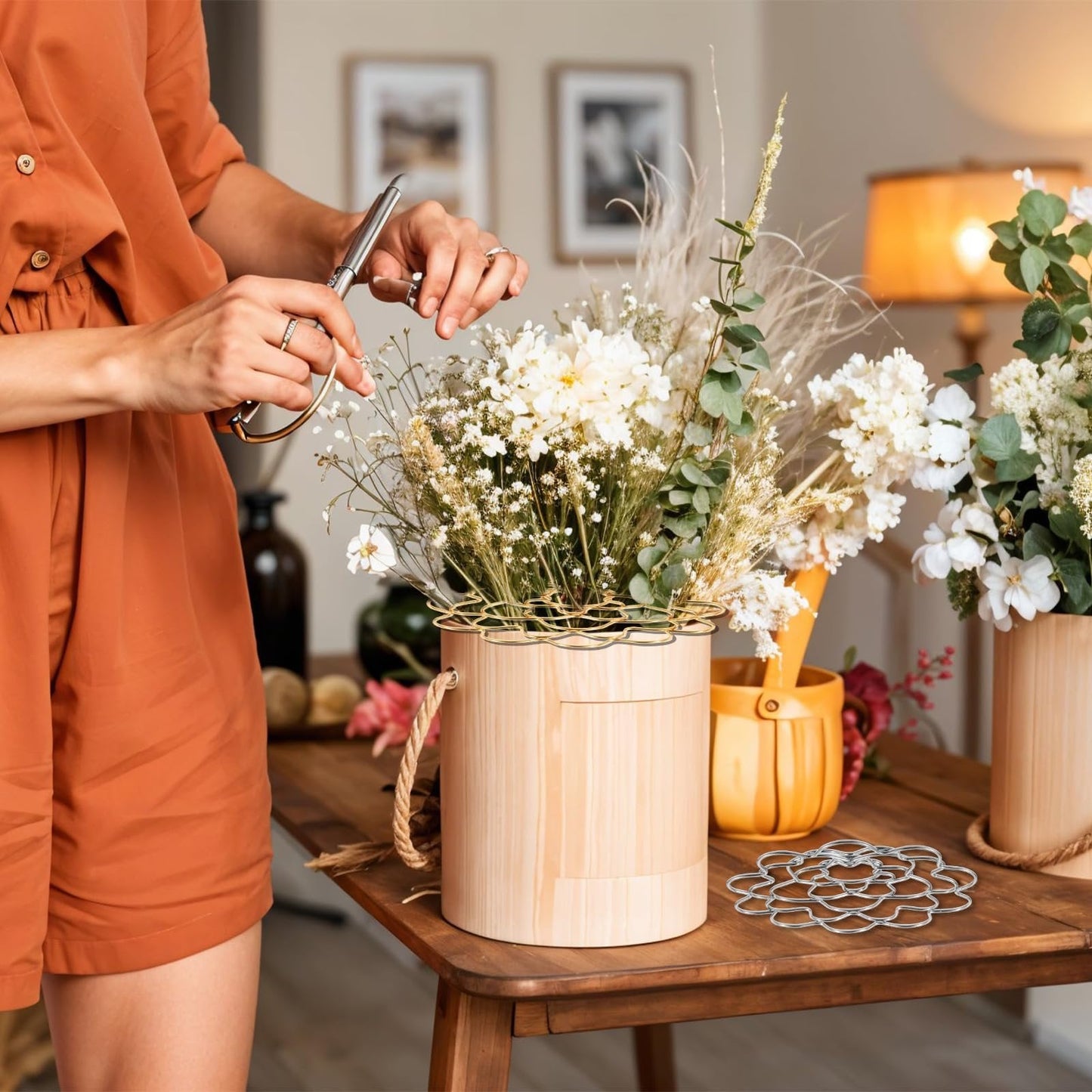 🌸Organizer a griglia floreale in acciaio inossidabile♻️