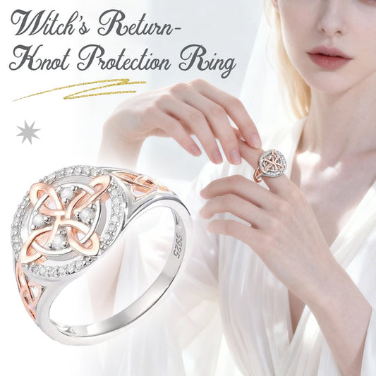 🔮💍Anello protettivo con nodo del ritorno della strega fatto a mano💞Proteggi i tuoi cari