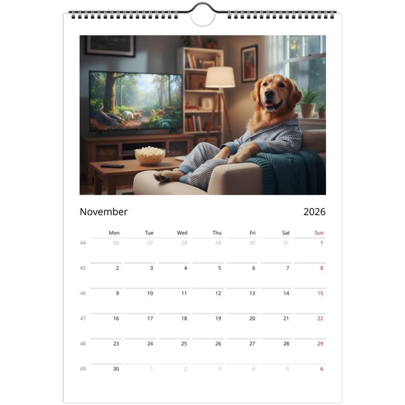 🔥Saldi natalizi 49% di sconto🎄Calendario 2026 con il cane Golden Retriever - Attività quotidiane🎁