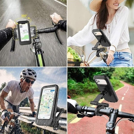Supporto impermeabile per telefono per biciclette e motociclette
