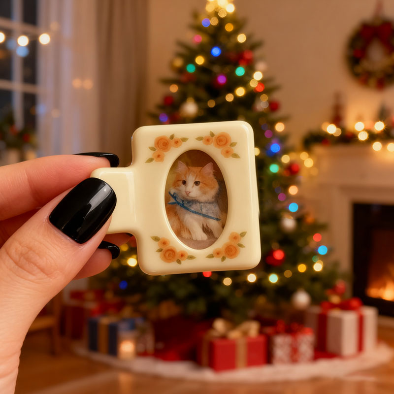 🎄✨ Fermaglio per capelli con cornice natalizi