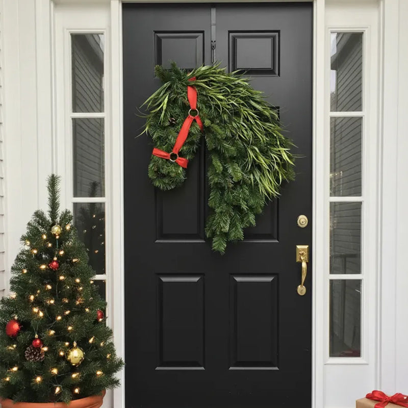 🐴Ghirlanda per porta con testa di cavallo