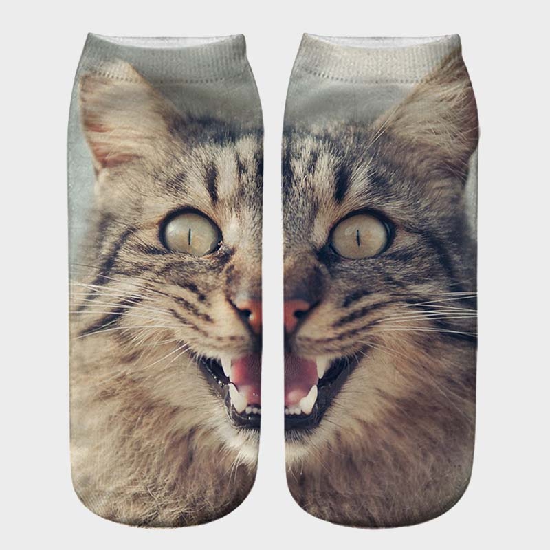 🔥Saldi natalizi 49% di sconto🎄Calzini stampati in 3D con motivo occhi di gatto😺
